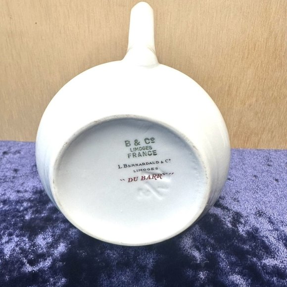 B & C Limoges France Porcelain L. Bernardaud & Co Floral and Butterfly Creamer - Picture 6 of 7